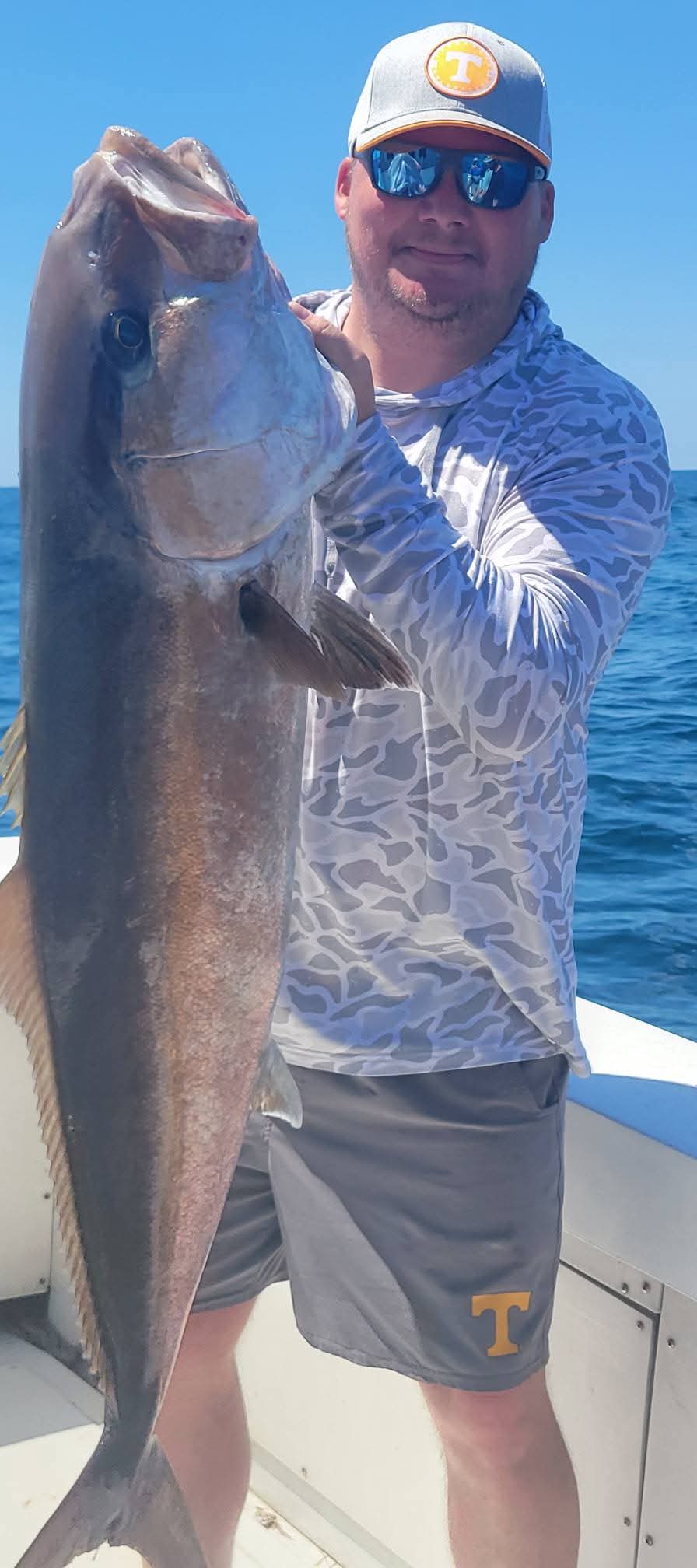 Big amberjack catch on the charter boat
