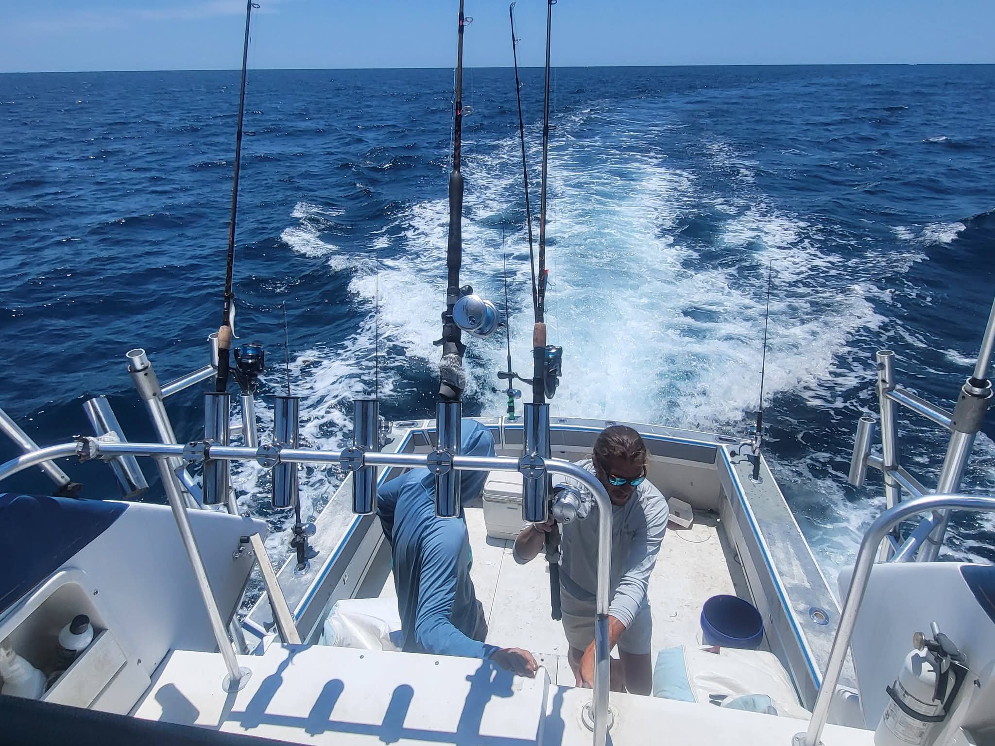 Running offshore on a Dirty Monkey charter